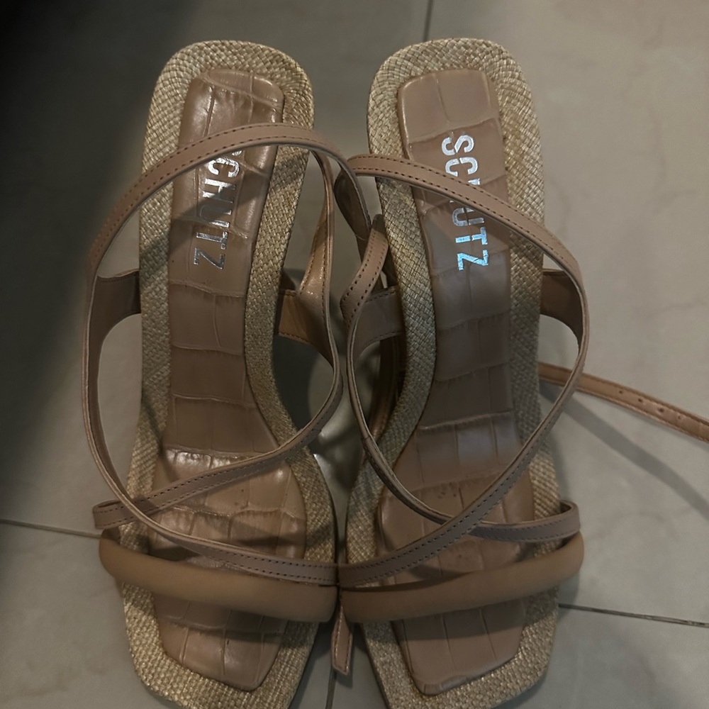 SCHUTZ Women's Brown Strappy Sandals